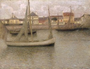 Boote, Heyst, 1900 von Henri Eugene Le Sidaner