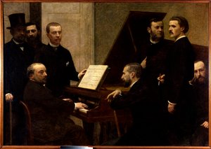 Rund um das Klavier von Ignace Henri Jean Fantin Latour