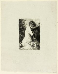 Weinende Frau: Studie einer sitzenden Frau im rechten Profil von Ignace Henri Jean Fantin Latour