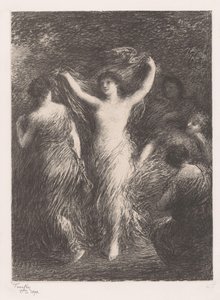 Tanzende und zuschauende Frauen von Ignace Henri Jean Fantin Latour