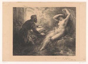 Klingsor ruft Kundry mit einem Zauber herbei von Ignace Henri Jean Fantin Latour