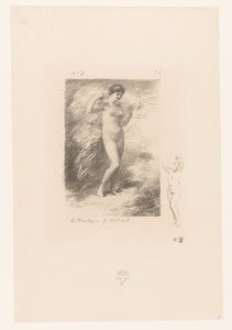 Nereide mit flatterndem Schleier von Ignace Henri Jean Fantin Latour
