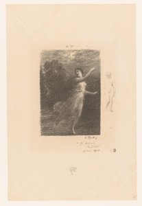 Nymphe flieht vor Satyr von Ignace Henri Jean Fantin Latour