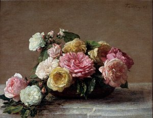 Rosen in einer Tasse von Ignace Henri Jean Fantin Latour