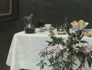 Stillleben: Ecke eines Tisches, 1873 von Ignace Henri Jean Fantin Latour