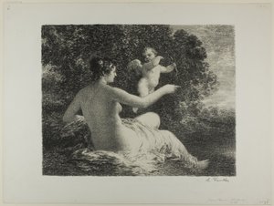 Venus und Amor, große Platte von Ignace Henri Jean Fantin Latour