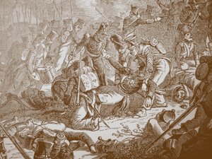 Tod von General Gudin in der Schlacht von Valutino, 1830er