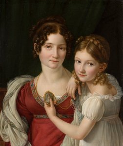 Porträt einer Mutter mit ihrer Tochter, 1816-1822 von Henri Françoiss Riesener