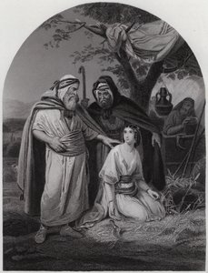 Boas und Ruth (Gravur) von Henri Frederic (after) Schopin