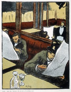 Im Café - Zeichnung von Henri Gabriel Ibels