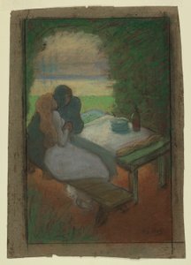 Liebende in einer Laube von Henri Gabriel Ibels