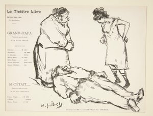 Programm des Théâtre Libre: Großvater von Henri Gabriel Ibels
