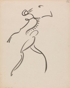 Tanzende Figur im Profil