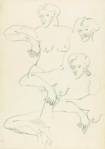Fünf Studien einer weiblichen Figur von Henri Gaudier Brzeska