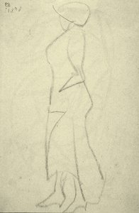Spaziergänger von der Seite von Henri Gaudier Brzeska