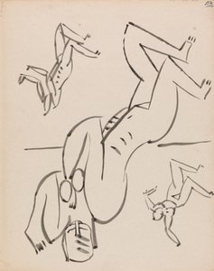 Drei Studien für eine weibliche Figur von Henri Gaudier Brzeska