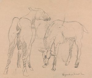 Zwei Ziegen von Henri Gaudier Brzeska