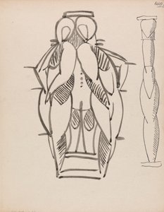 Zwei Studien für eine skulpturale Säule von Henri Gaudier Brzeska