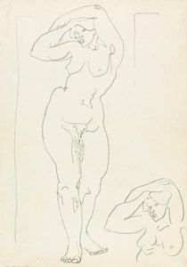 Zwei Studien einer weiblichen Figur von Henri Gaudier Brzeska