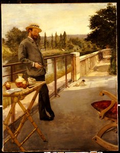 Ein eleganter Mann auf einer Terrasse, 1885 von Henri Gervex