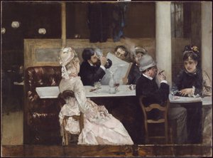 Cafészene in Paris, 1877