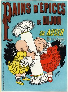 Lebensmittel und Getränke. Lebkuchen aus Dijon. Plakat von Gustave Henri Jossot, Frankreich