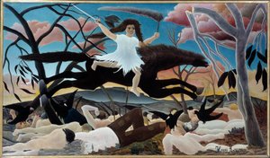 Der Krieg oder der Ritt der Zwietracht Gemälde von Henri Le Douanier Rousseau (1844-1910) 1894 Sun. 1,14 x 1,95 m Paris, Musée d
