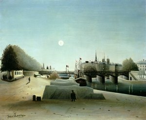 Blick auf die Île Saint-Louis vom Port Saint-Nicolas, Abend, ca. 1888