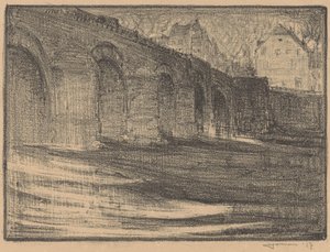 Sint Servaasbrug über die Maas in Maastricht von Henri Jonas (signed by artist)