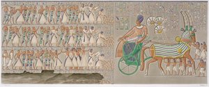 Farbige Basreliefs aus der Südgalerie des Peristyls des Palastes, Platte 12 aus Band II von 