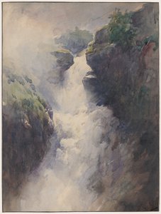 Ein Wasserfall in den Bergen