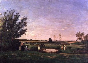 Umgebung von St. Pierre, Yonne von Henri Joseph Harpignies