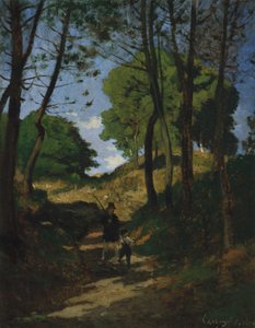 Tannen in Les Trembleaux, nahe Marlotte, 1854 von Henri Joseph Harpignies