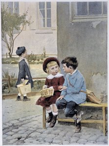 Freihandel - Aquarell von Geoffroy in „Le Figaro Illustré“, Mai 1901 von Henri Jules Jean Geoffroy
