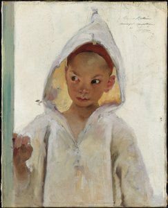Porträt eines Jungen mit Burnous von Henri Jules Jean Geoffroy