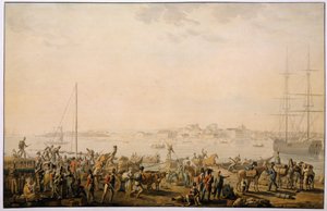 Die Landung der britischen Armee in der Mondego-Bucht, ca. 1808 von Henri LEveque
