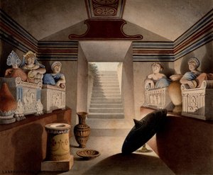 Ansicht eines etruskischen Grabes von Henri Labrouste