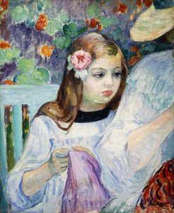 Eine Lektion im Nähen, 1905-1906 von Henri Lebasque