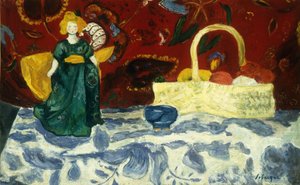 Stillleben mit einer Puppe und Früchten von Henri Lebasque