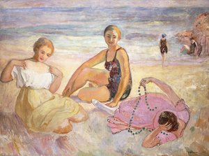 Drei Frauen am Strand