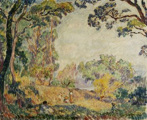 Frauen und Mädchen auf dem Land; Femmes et Fillettes dans la Campagne, 1906 von Henri Lebasque