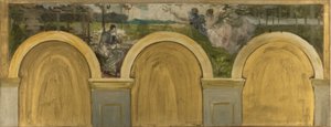 Skizze für den Salon des Sciences im Pariser Rathaus: Die Krönung der Wissenschaft, zwischen 1888 und 1892