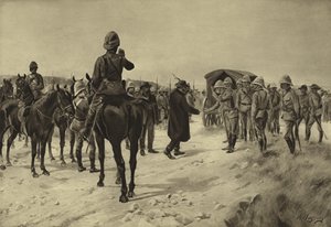 Die Kapitulation von Piet Cronje bei Paardeberg, 1900