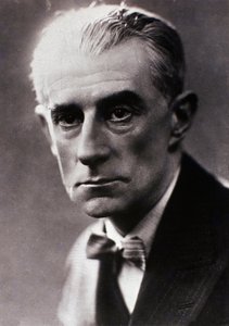 Porträt von Maurice Ravel (s/w Foto)