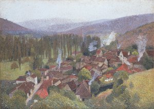 Blick auf die Terrasse de Marquayrol, Labastide du Vert, 1935 von Henri Martin