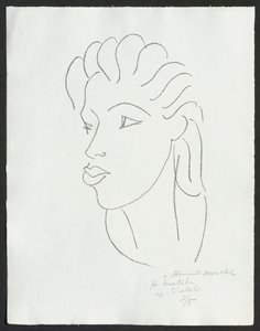 Chinesin mit gesträhntem Haar von Henri Matisse