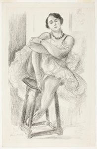 Auf einem Hocker sitzende Tänzerin, aus Zehn Tänzerinnen von Henri Matisse
