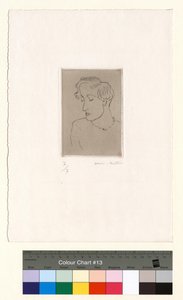 Frau mit gesenktem Blick, 3/4 nach links von Henri Matisse