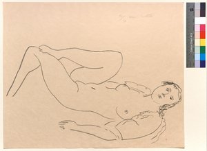 Nackte Frau liegend, die Beine angewinkelt von Henri Matisse
