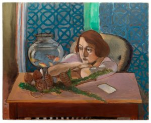 Frau vor einem Aquarium von Henri Matisse
